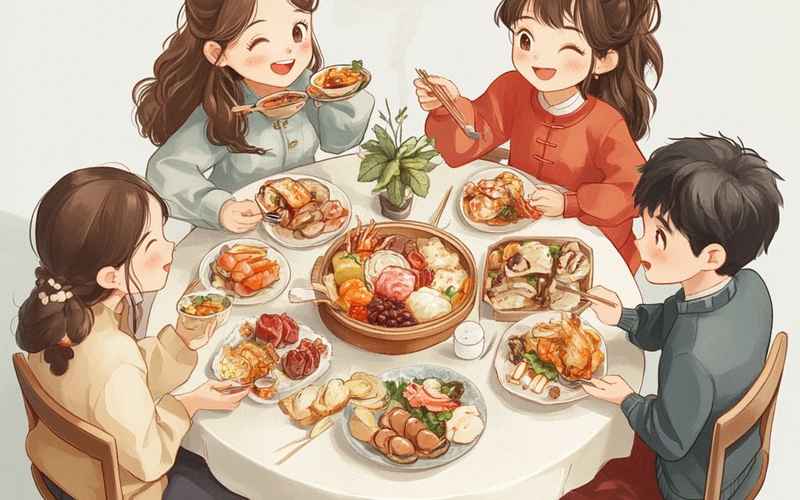 同学妈妈热情邀约共享温馨晚餐的欢乐时光