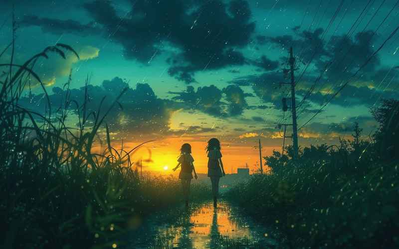 《公交车站避雨续篇：雨幕下的重逢与抉择》