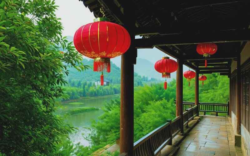 桃源深处隐世居 青山绿水伴人家