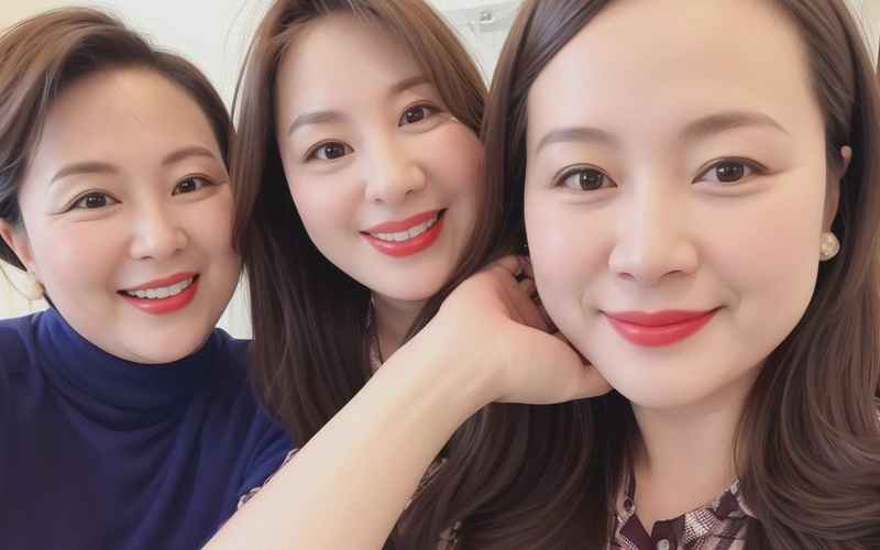 妈妈与两位姨妈共庆生辰欢乐时光温馨相伴