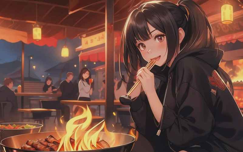 萌系少女挑战钢筋硬核吃播 反差感引爆全网热议