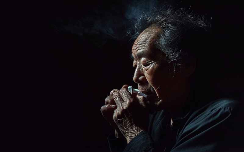 母亲发间那一抹深邃的幽暗